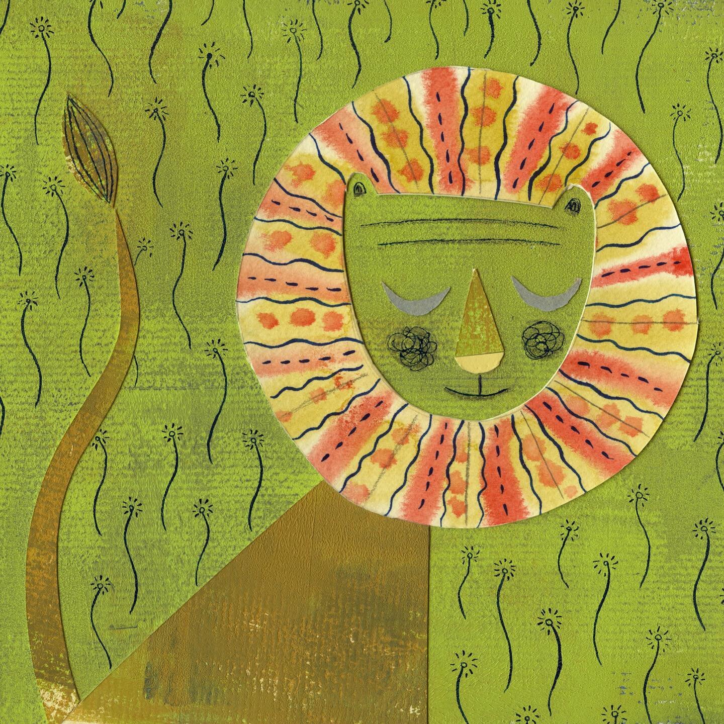 I paint textures for my illustrations a lot and generally toss them. But today, I made a lion instead. 

#lion #lionillustration #collageart #kidlitart #lionfriend #dandelion #acrylicpainting #watercolor