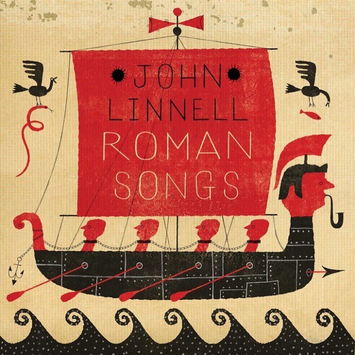Illustrated EP cover of Roman Songs for John Linnell of @tmbgofficial #romansongs #johnlinnell #tmbg #theymightbegiants #songsinlatin #artdirection #davidplunkert #plunkert #albumcoverart #albumcoverdesign #illustration