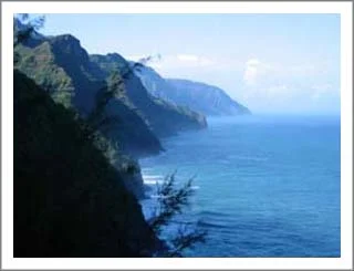 Kauai's rugged Napali coast.