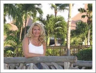 Toni on the hotel grounds.