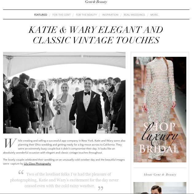 Gent & Beauty Wedding Feature | Lily Glass Photography