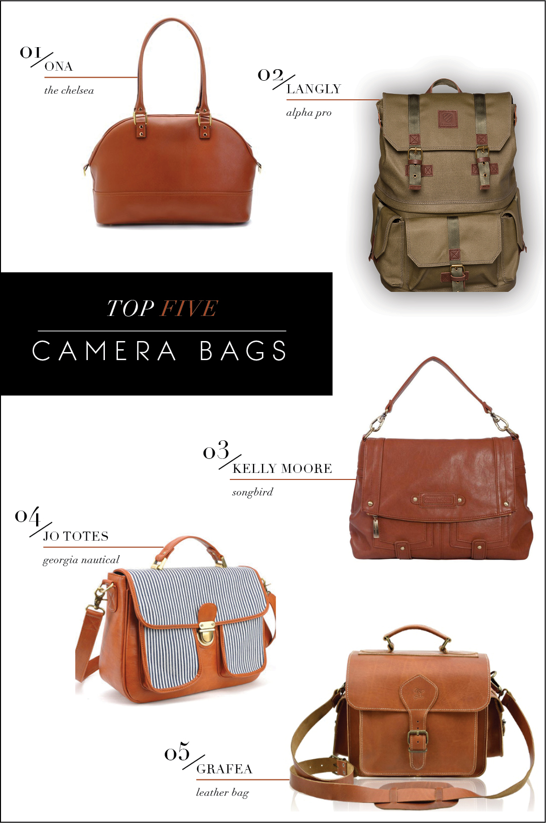 Form & Function | Favorite Camera bag picks from Lily Glass