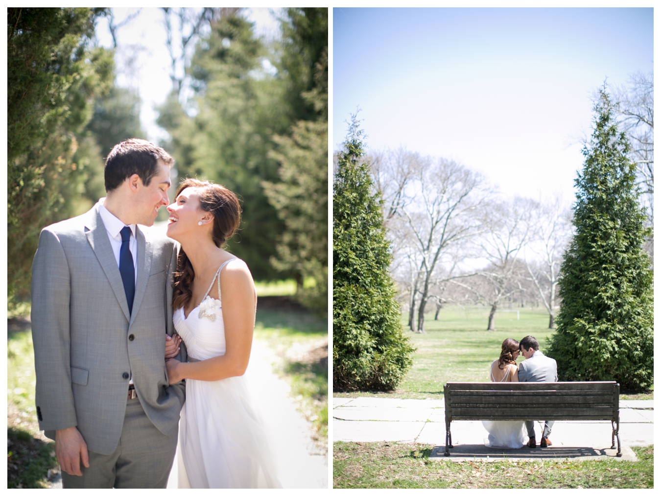 it was at this bench that Clayton proposed with that pair of stunning diamond earrings. 