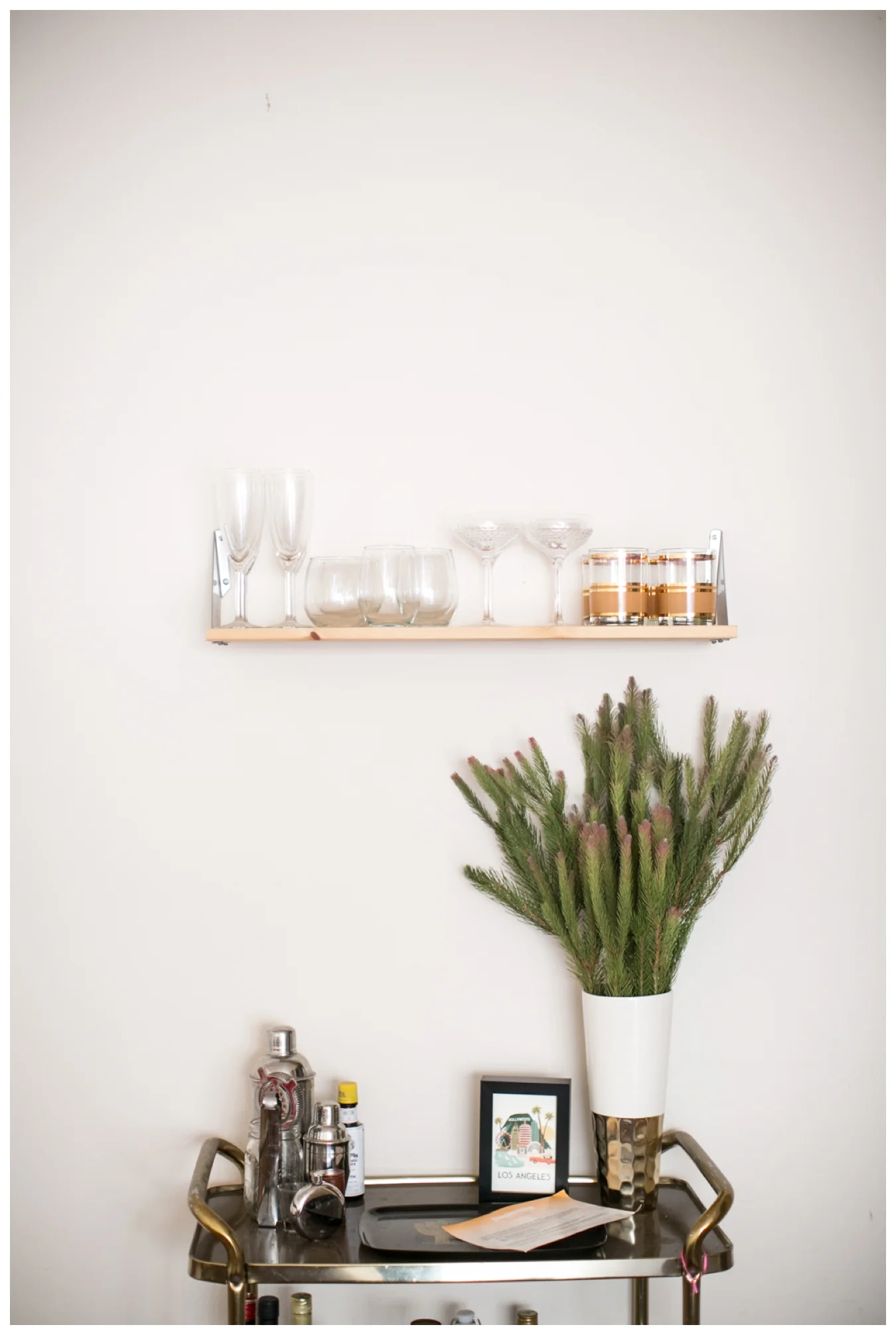 lily glass for ginger+birch | blackberry gin+tonic