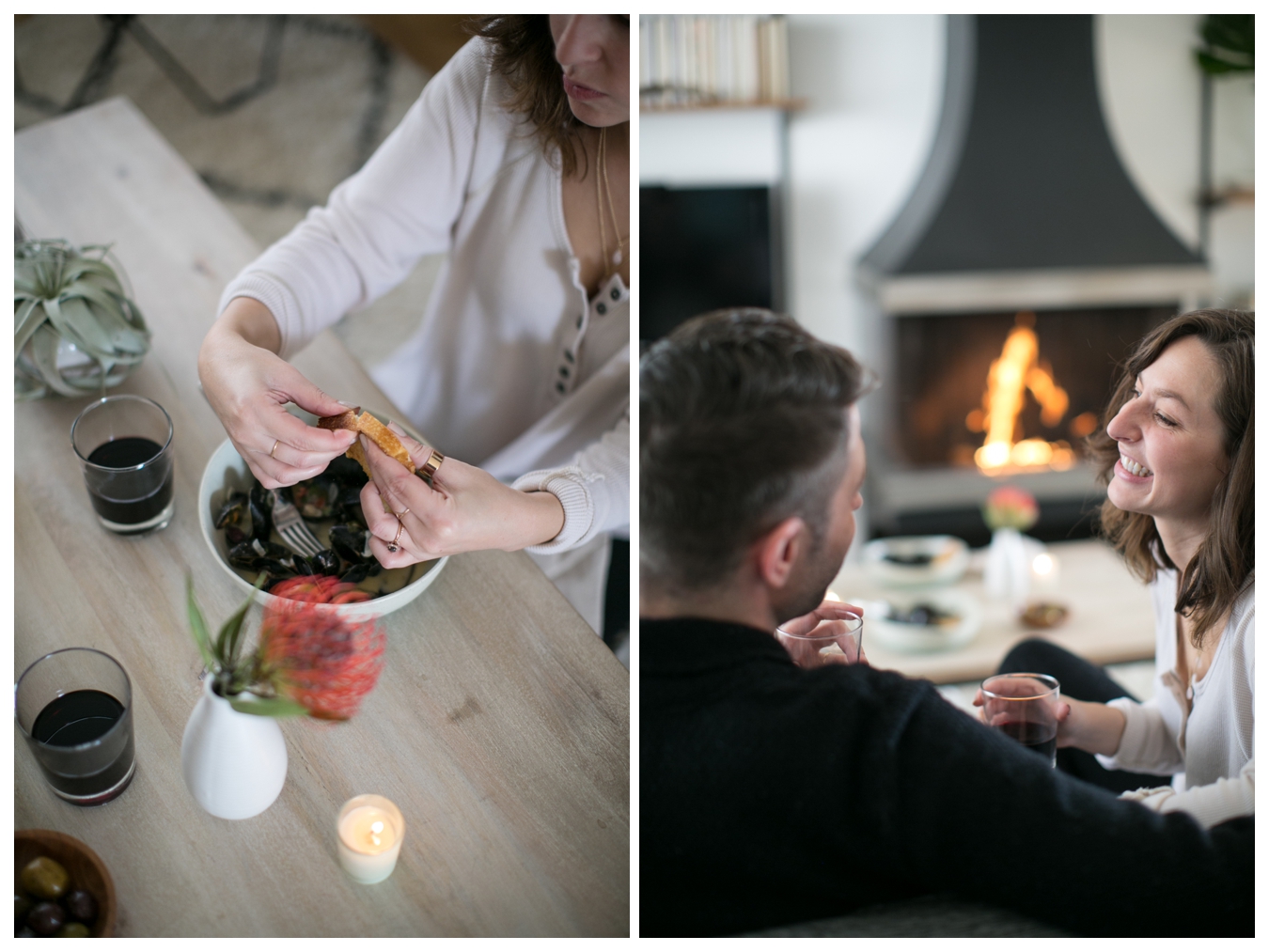 romantic meal at home | lily glass for almost makes perfect