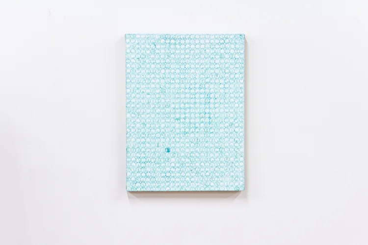 Nick Darmstaedter Cindy Crawford 2012 Oxidized copper on canvas 24 x 18 inches