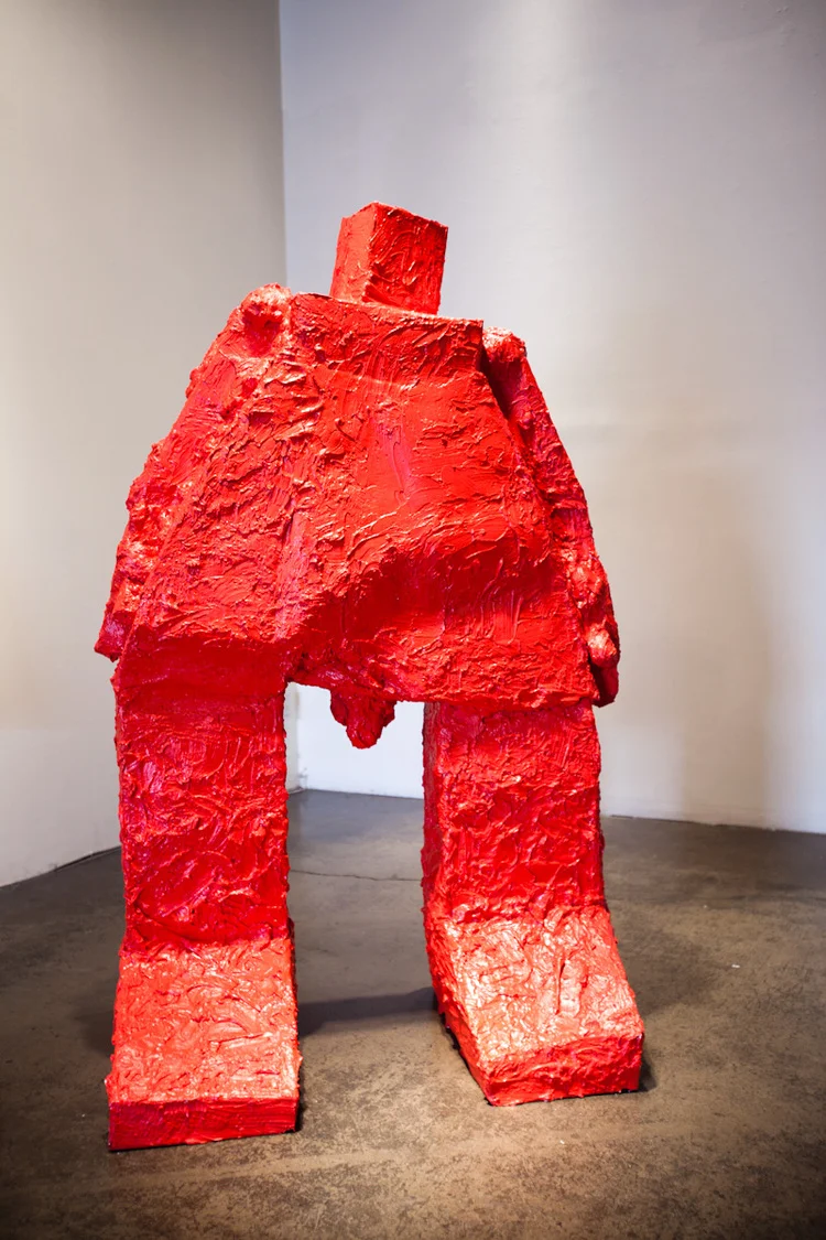 Brendan Lynch Pinger Fenis 2011 Joint compound and paint 67 x 40 inches