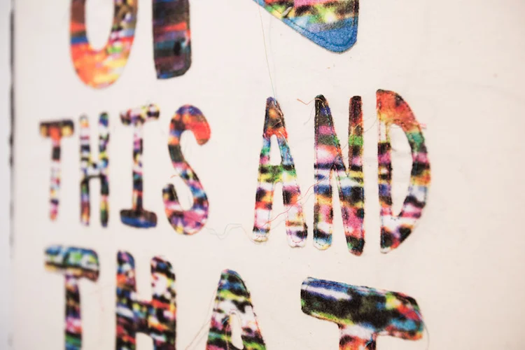 Jack Greer Working on This and That (Detail) 2011 Cotton and ink 20.6 x 16 inches