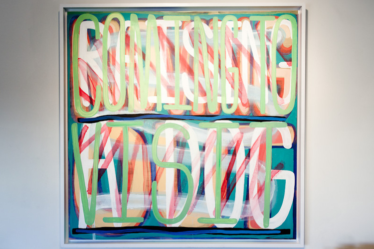 Jack GreerMoving Out, Raising A Dog, Coming To Visit2011acrylic on canvas in artists frame51 x 51 inches