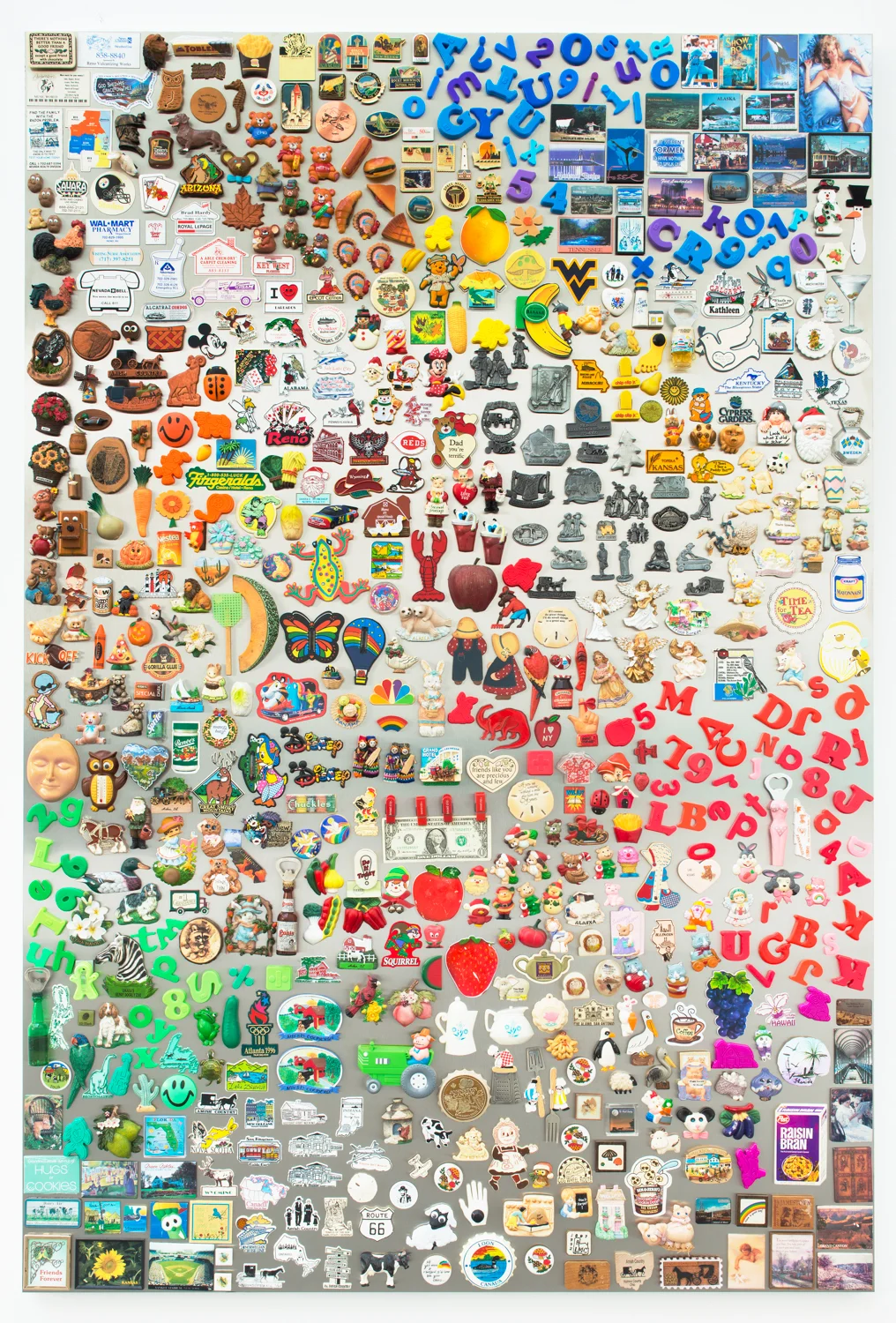 Nick Darmstaedter Rick Solomon 2013 Magnets on magnetic steel panel 72 x 48 inches