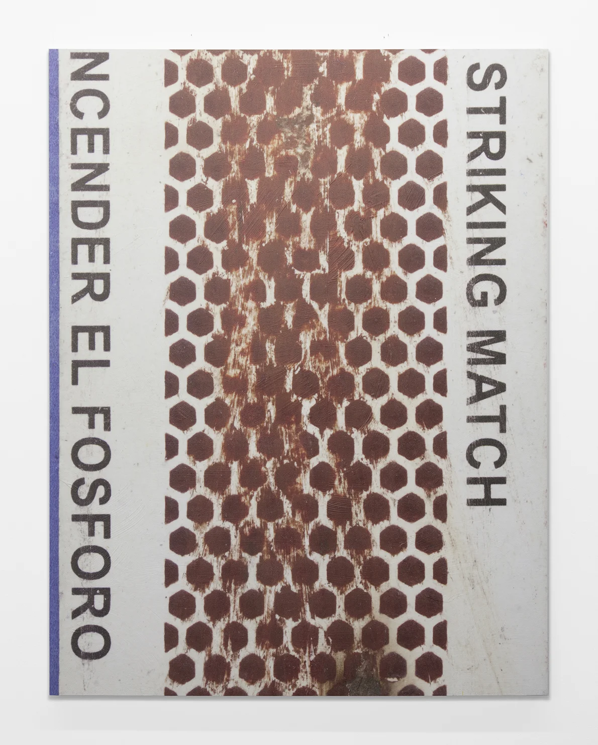 Alex Perweiler  Striker Forcer  2013  UV curable inks and paint on aluminum panel  47.5 x 36.5 inches  