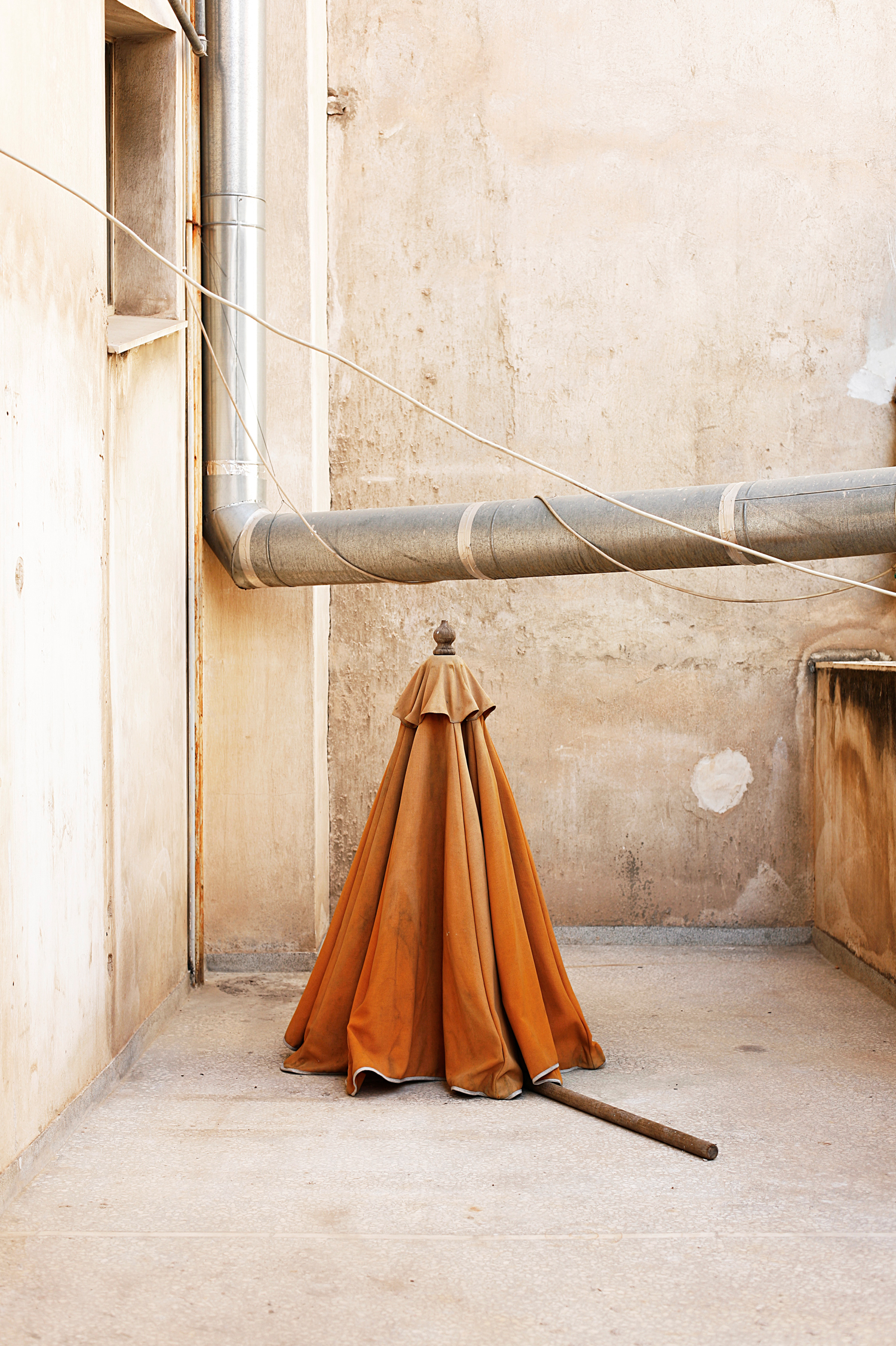 Zachary Susskind Understood 2012 Umbrella, wood and steel 80 x 50 x 48 inches