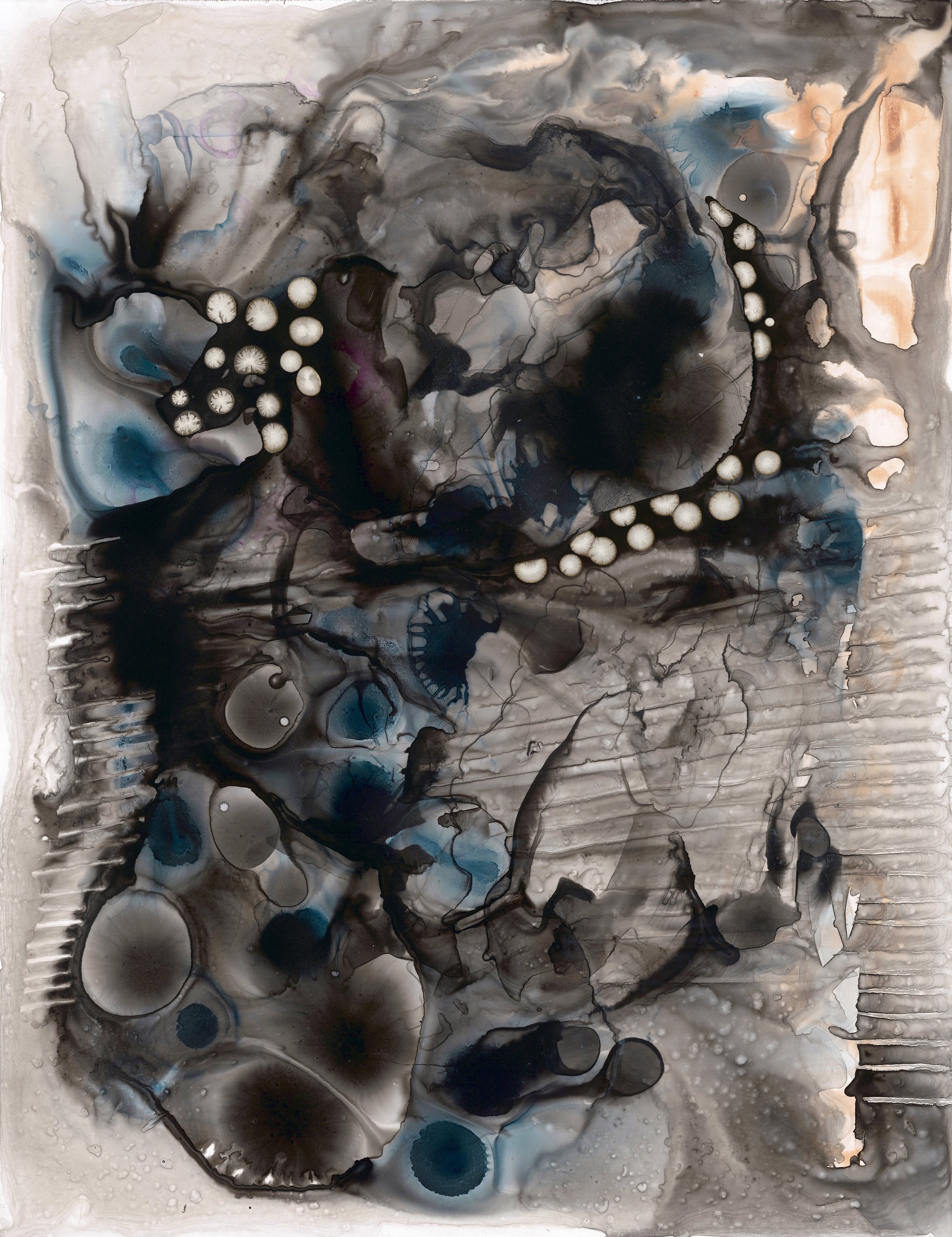 Unbelievable Chaos II (תהו ובהו II), 2024 * Ink and watercolor on paper 66 * 51 cm (unframed) From the NOVA series, reflections on Oct. 7