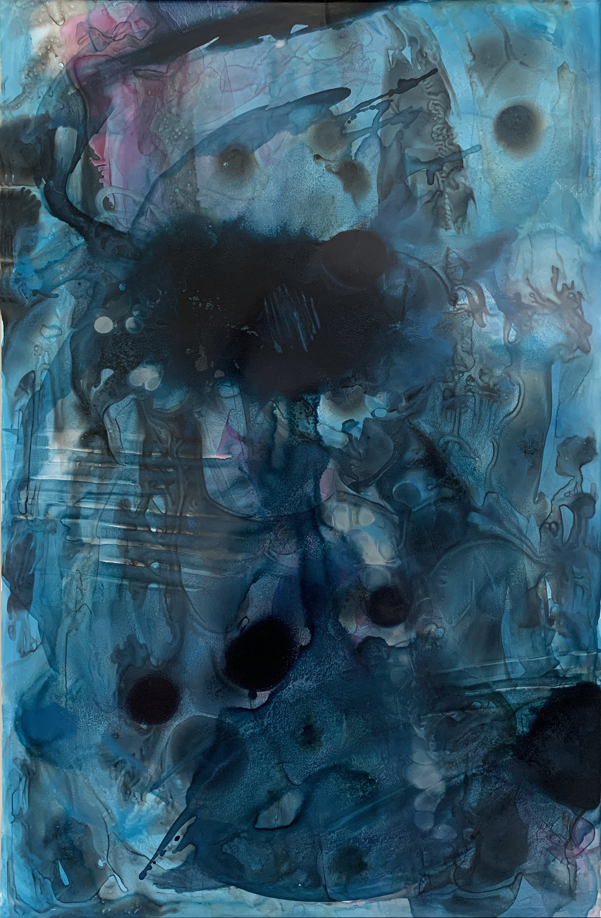 Aftermath Emotions-Full Bleed (BH) IV, 2024, ink on paper, 40"x26"
From the NOVA series, reflections on Oct. 7