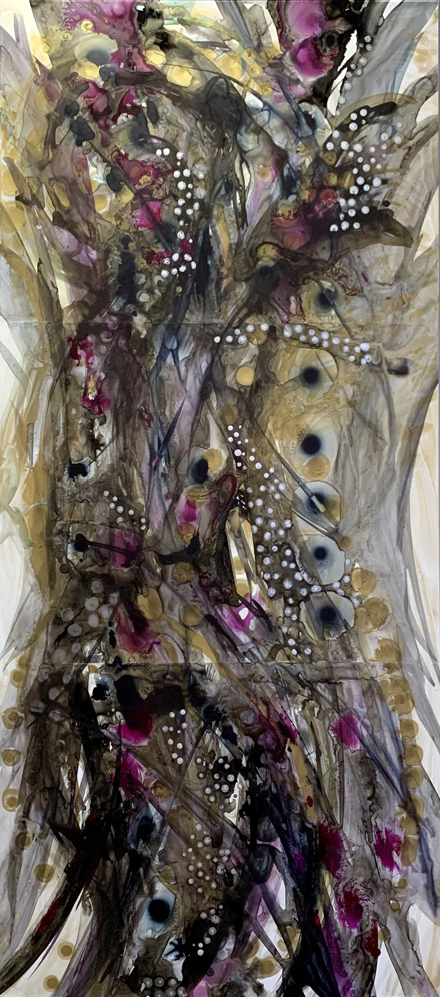 Release I, for mom, 2025
ink on paper, 48 in x 20 in