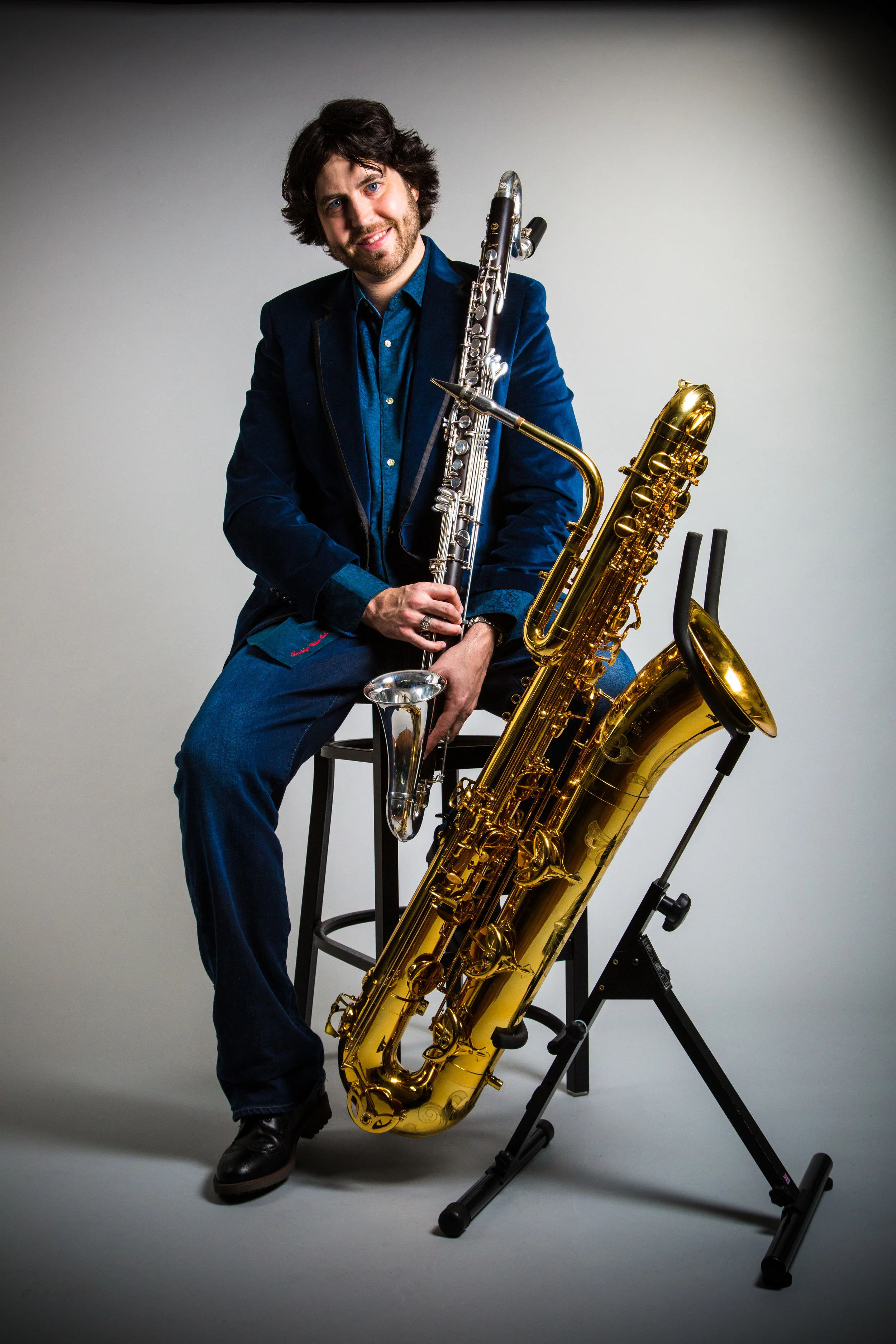 Brian Landrus with basses.JPG