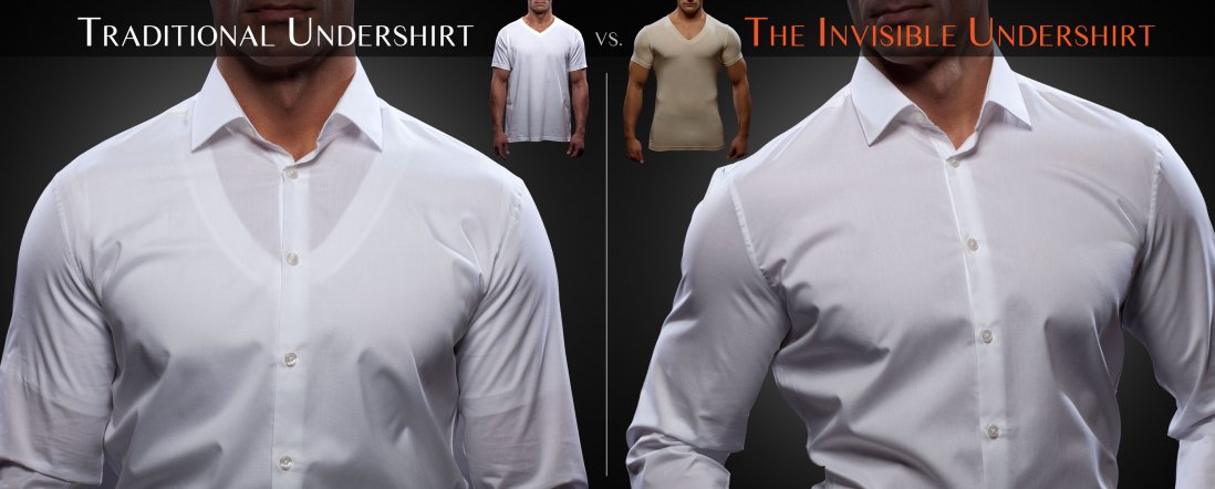 see undershirt through dress shirt