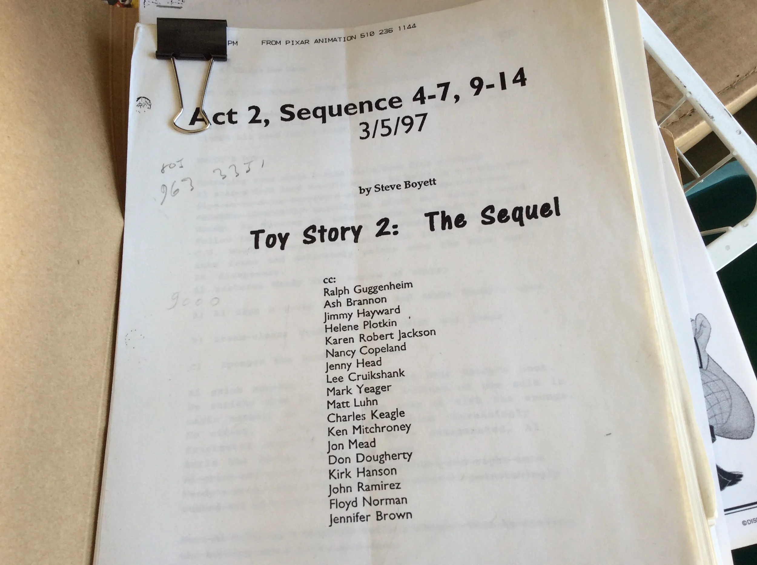 An early screenplay by Steve Boyett. We were only a handful at the time but something great was in the works. It would be another two years before we would know the answer.