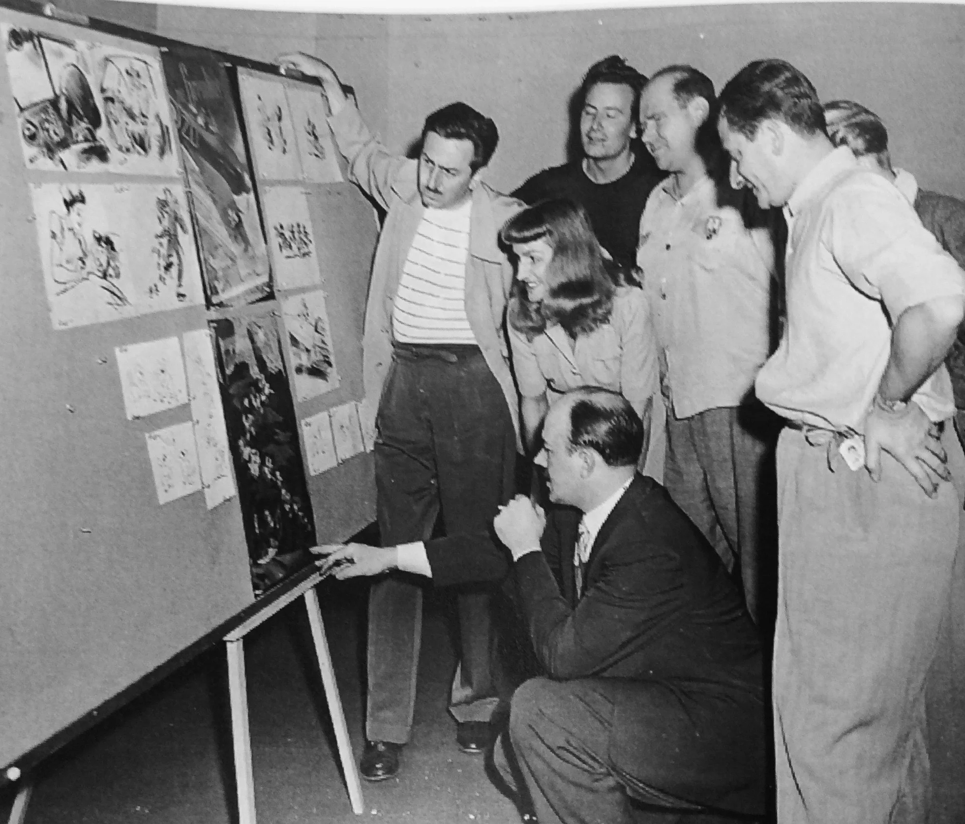 Walt's not really thinking about the storyboard. He's got a number of other things on his mind.
