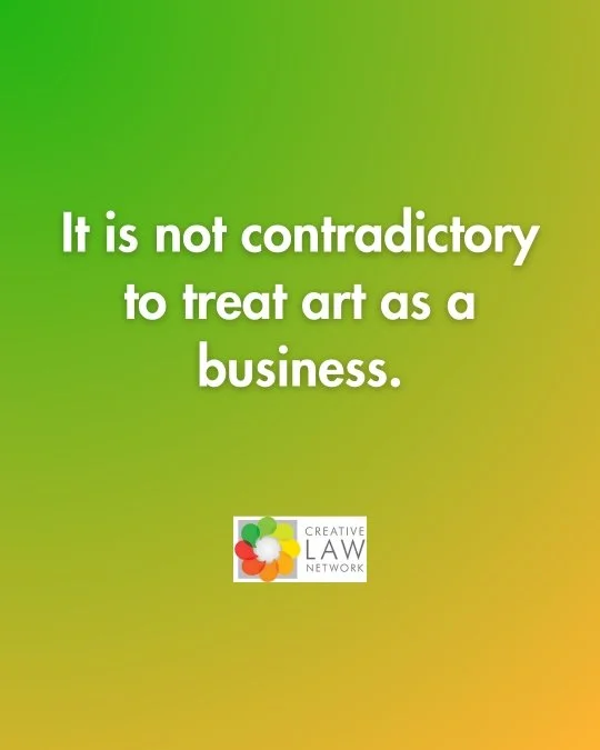 It is not contradictory to treat art as a business.