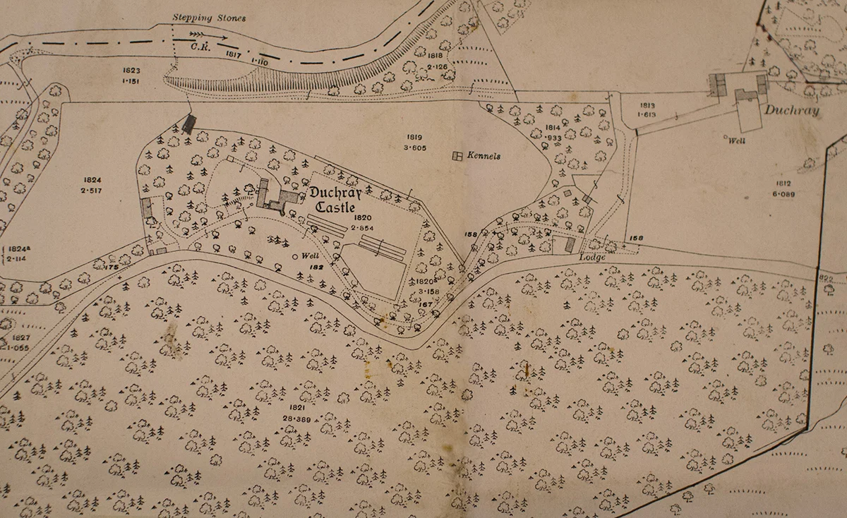 Map of the Duchray Castle grounds