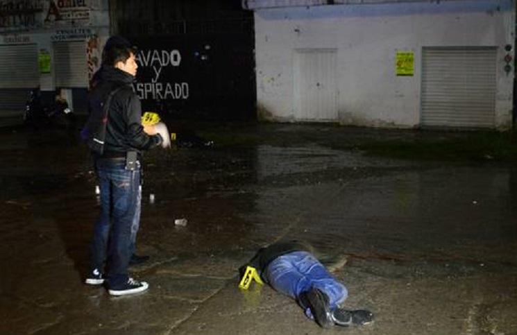 Photo taken about an hour after the shootings occurred. 