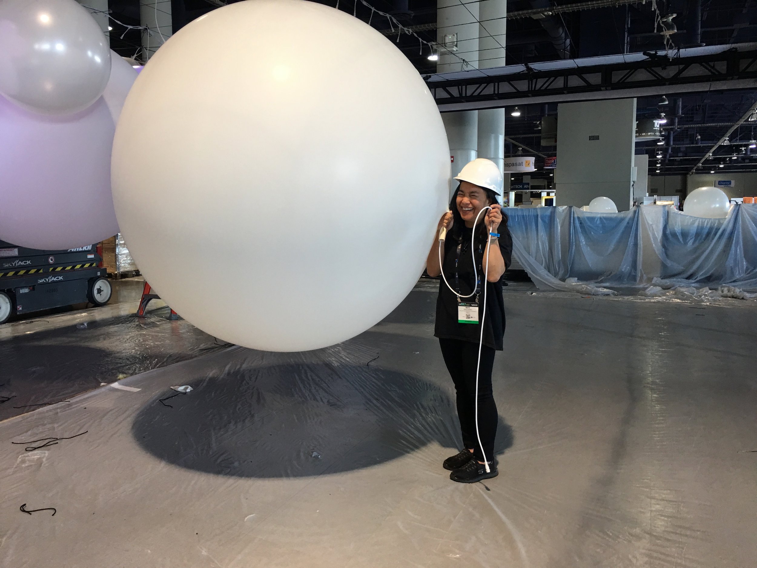 No helium in these balloons.