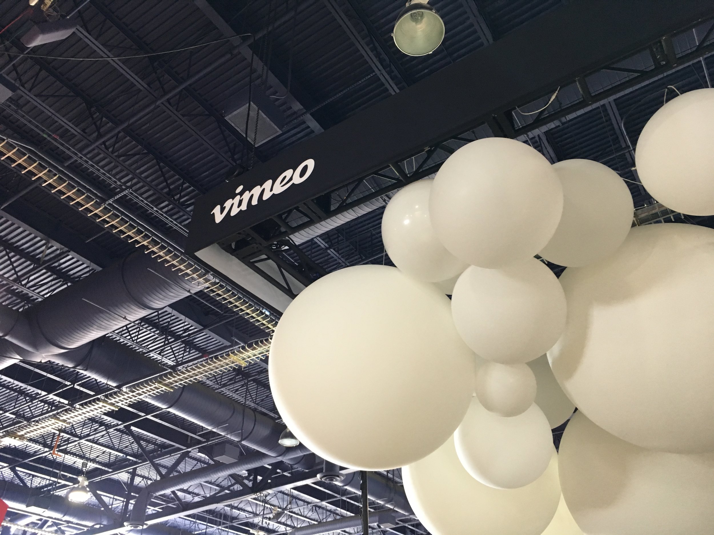 Vimeo signage flying high.