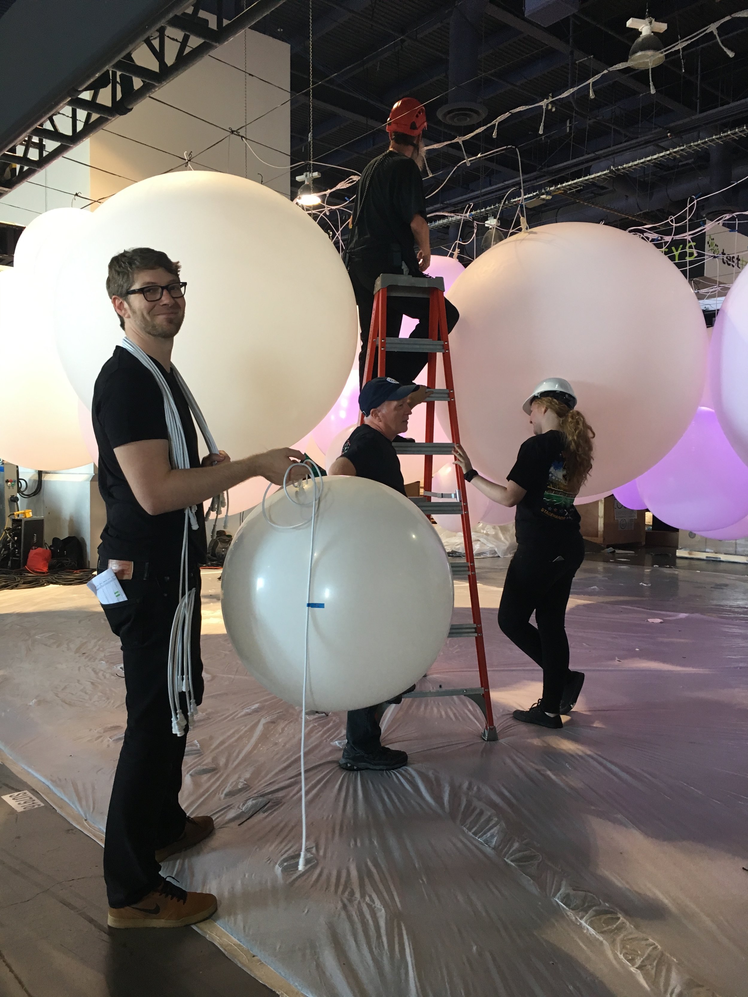 David teeing up the next balloon for universe 3.