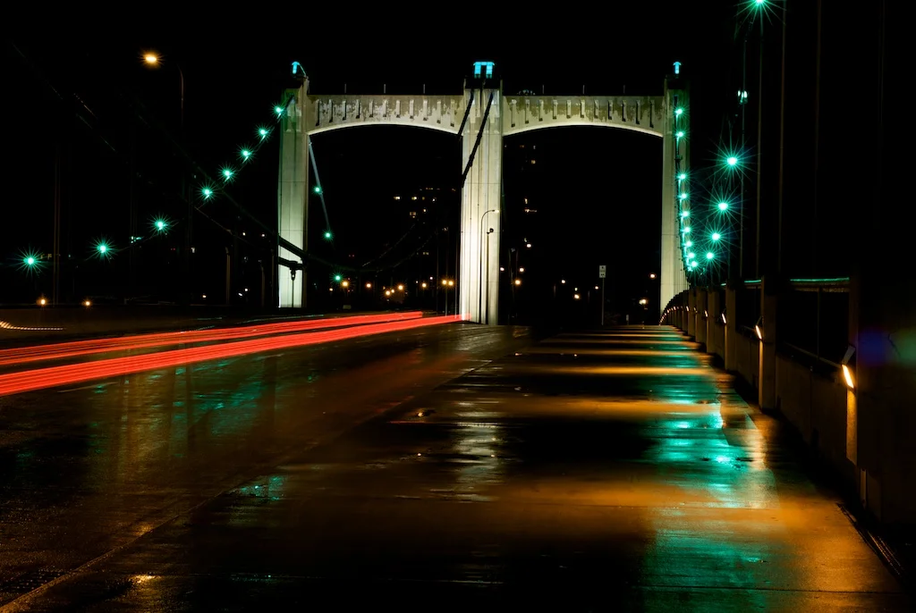 Hennepin Ave Bridge at night