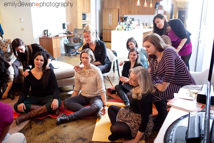 Everyone practicing Partner Stretch!, Photography by Emily DeWan
