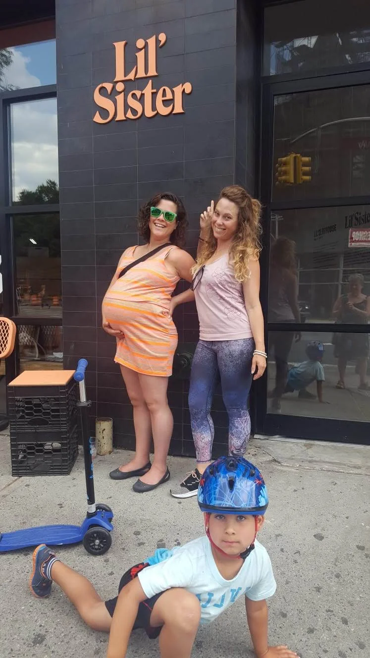 The day before: lovely dinner with my sis, getting schooled on the world cup from my sobrino, swimming with my besties + my mom, finishing up final emails arranging maternity leave, POSITIVE I was not going to go into labor on my due date