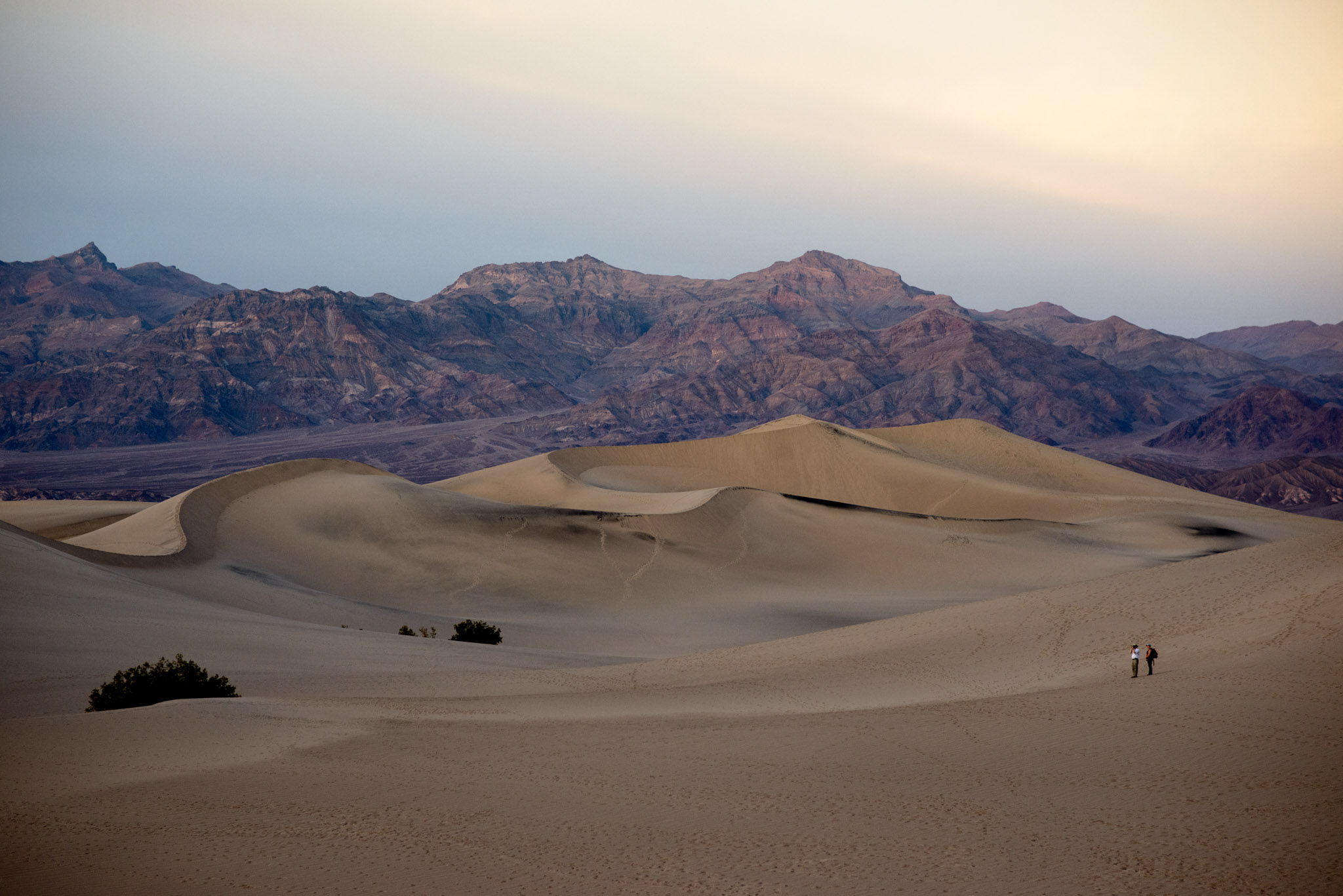 Tourists at Mesquite Dunes