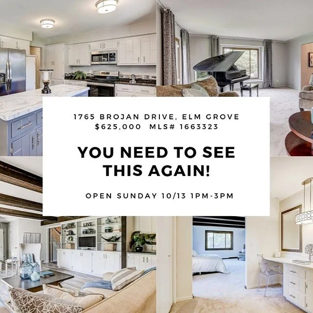 Come see this updated Elm Grove Home this Sunday 10/13 1-3pm. Newly installed Granite and Quartz Counters with new under-mount sinks in all baths and Kitchen. This 5 BR / 2.5 Bath spacious home sits on a level 1 ac lot with a new full basketball court. Home has all newer windows in last 2 yearsand all and all mechanicals in last 3 years. A whole home back up generator comes with. #openhouse #elmgrove #homeforsale #househunting #neighborhood #locationlocationlocation