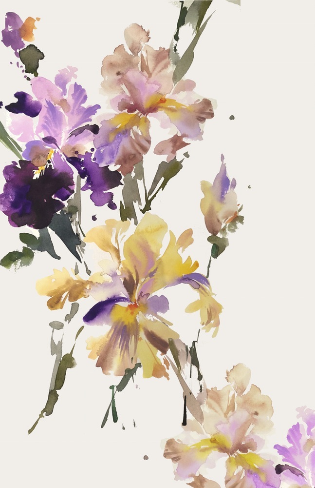 The gorgeous work of Helen Dealtry , who will be teaching the painting portion of the Iris study.