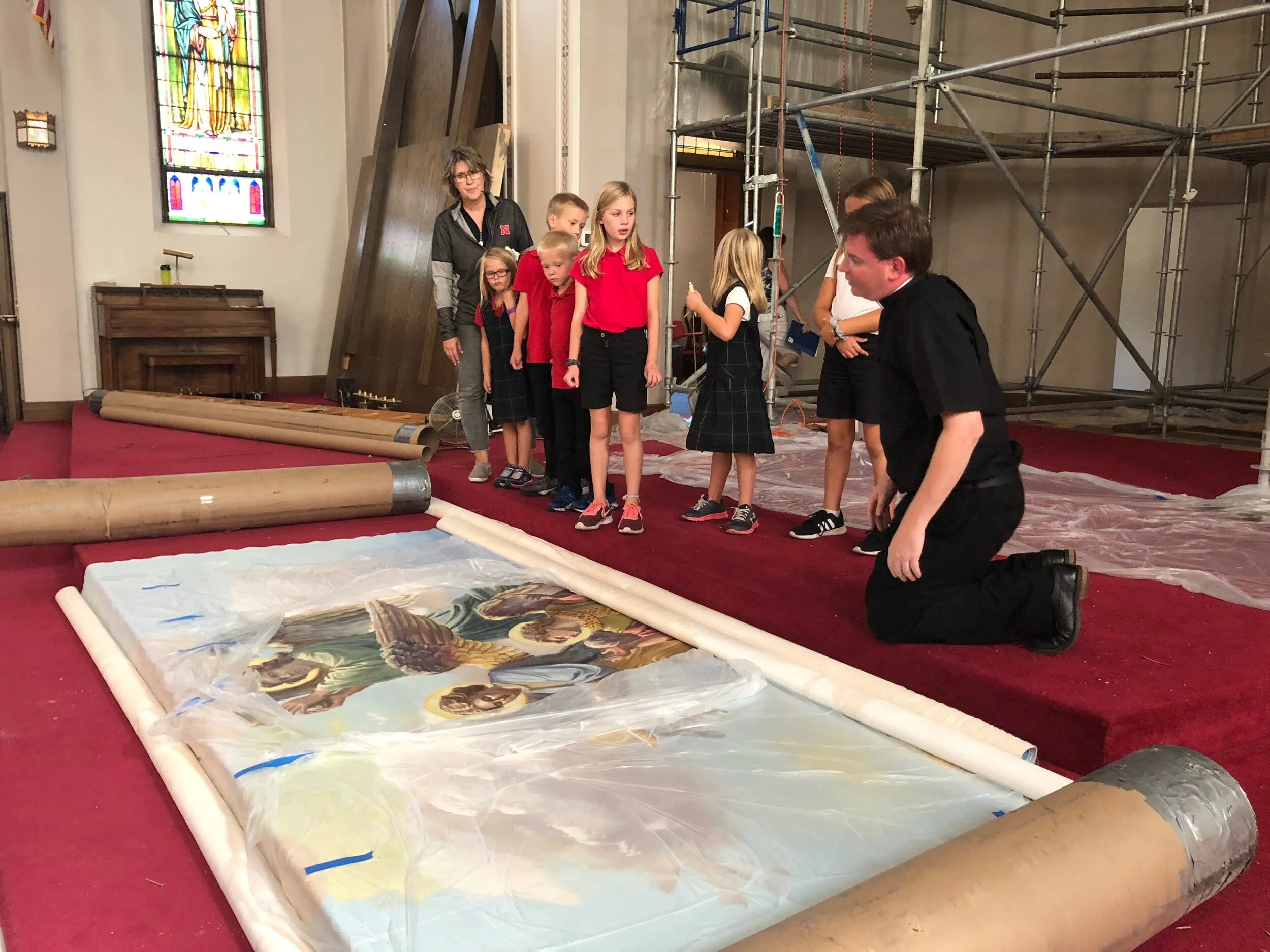 St Wenceslaus Catholic Church Wahoo new sanctuary murals. — Clark Architects Collaborative 3