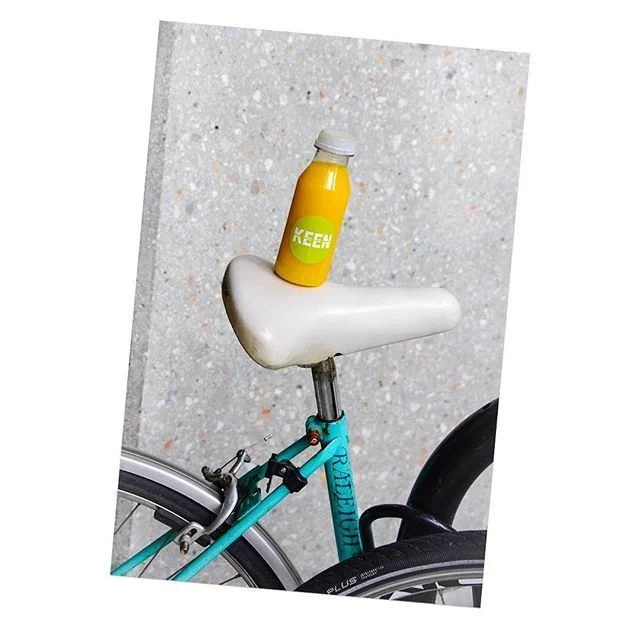 At KEEN we're all about good #food #onthego. We grabbed some #OJ and headed out for a #cycle this morning. What a great way to start the day!