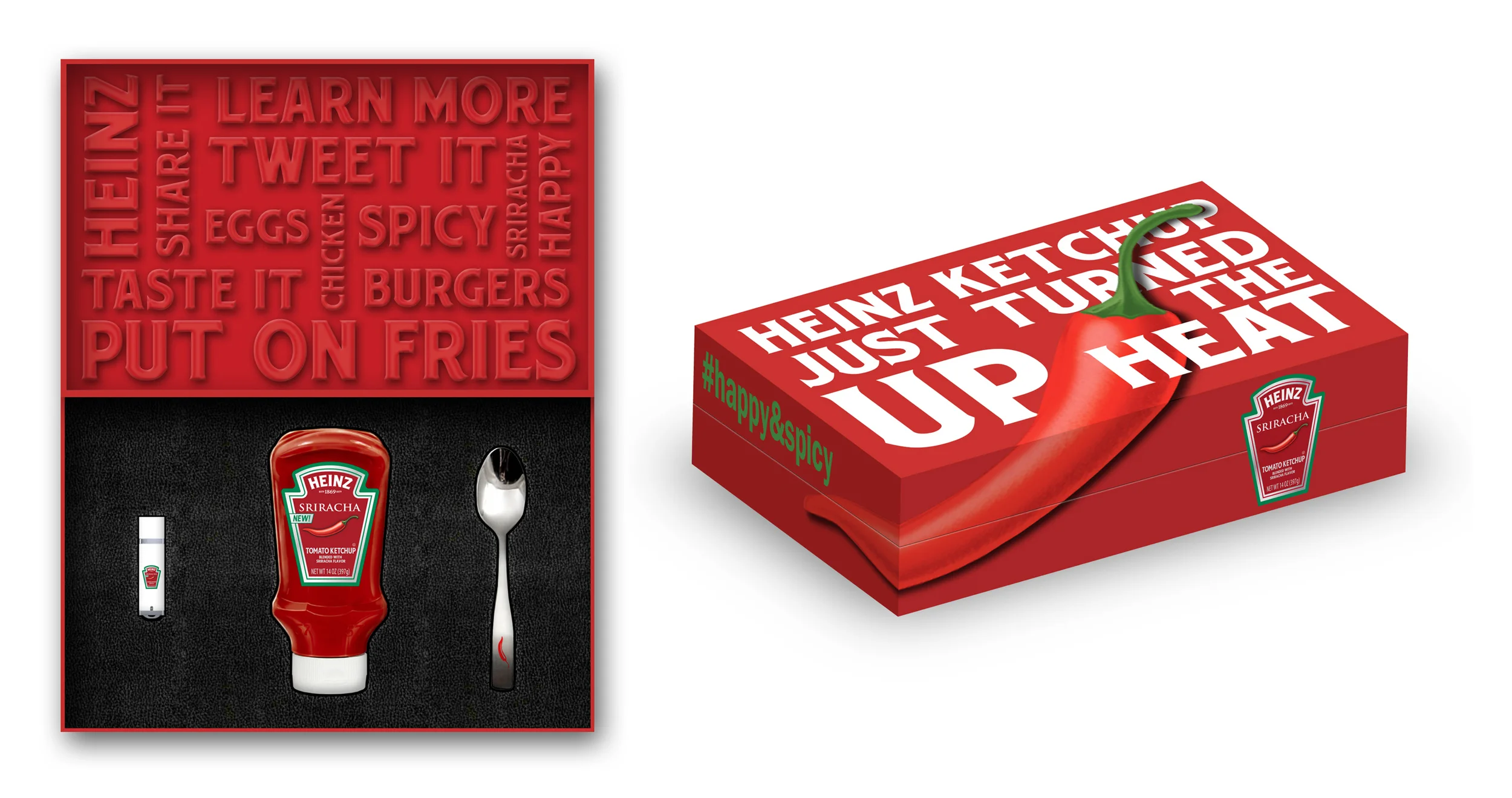 Heinz Sriracha Mailer Box Mockup