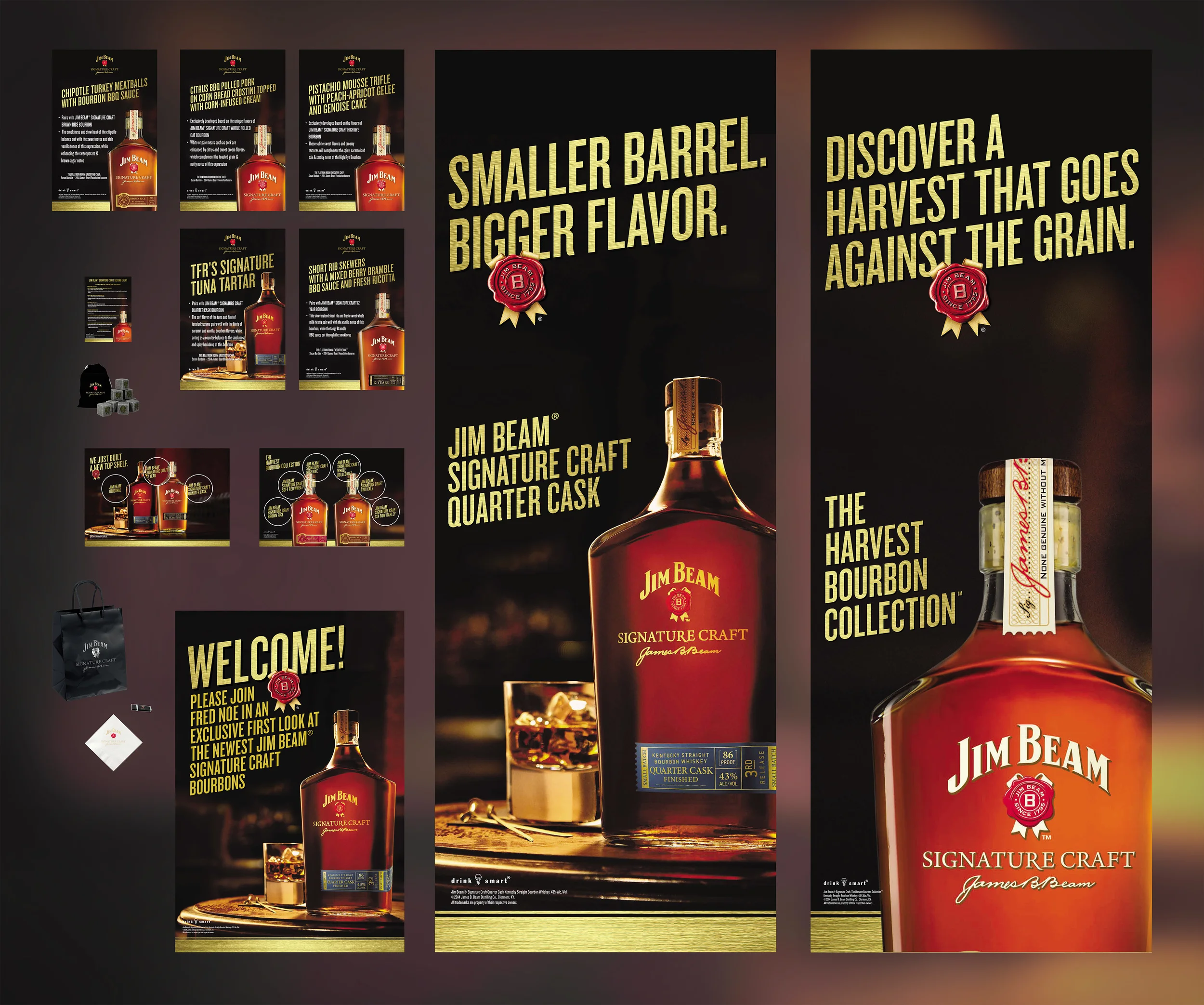 Jim Beam Signature Craft Flat Iron Tasting Event Signage