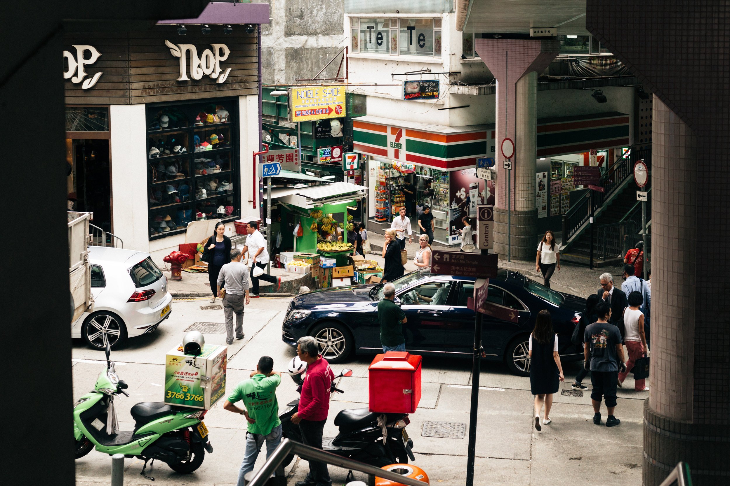The hustle and bustle of Central Hong Kong