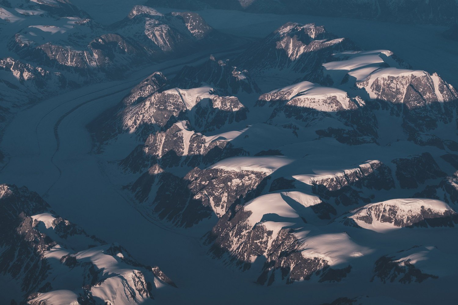 Glacier and mountains of Greenland