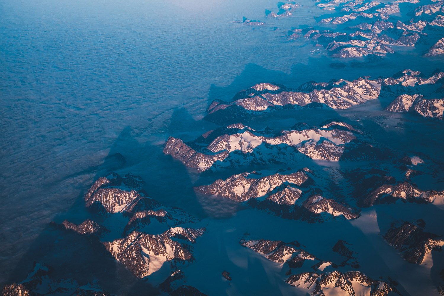 Flying over the East Coast of Greenland