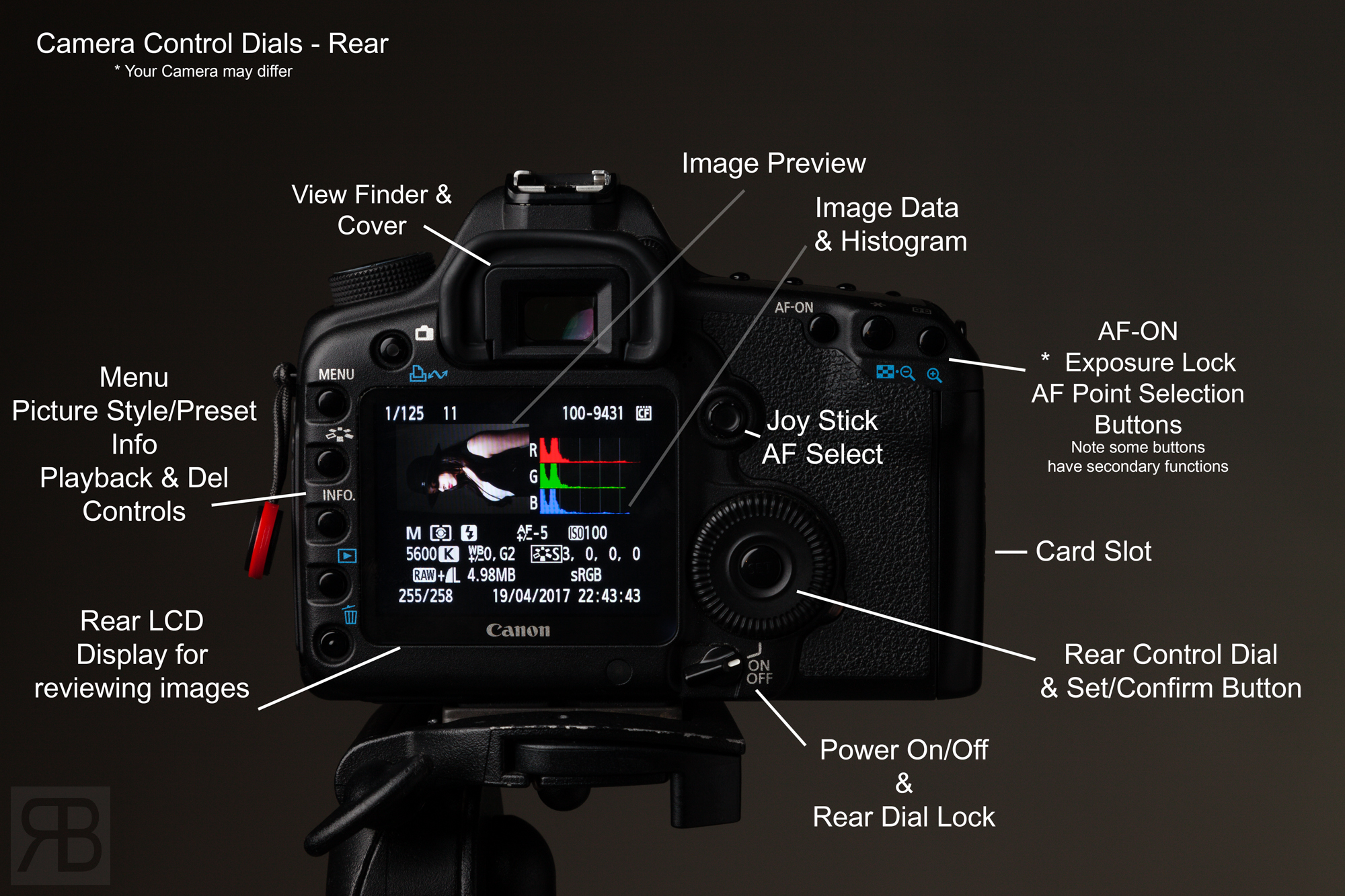 Back of camera controls