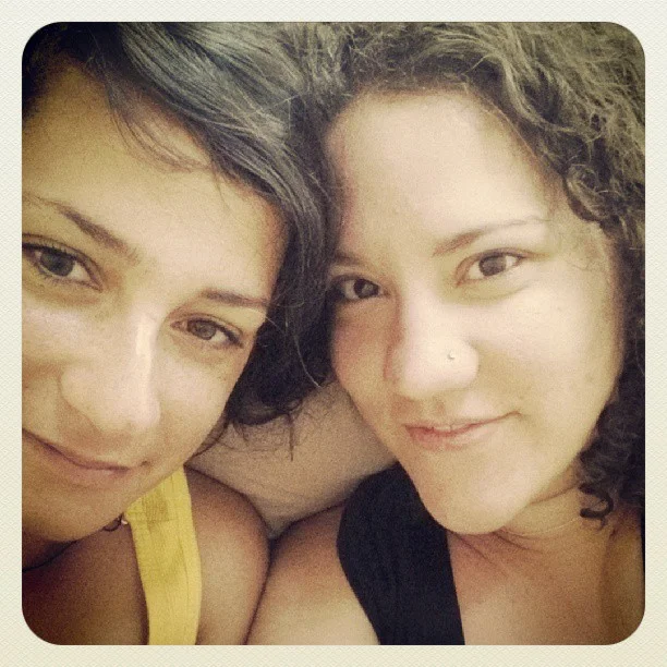 Anju (L) and I