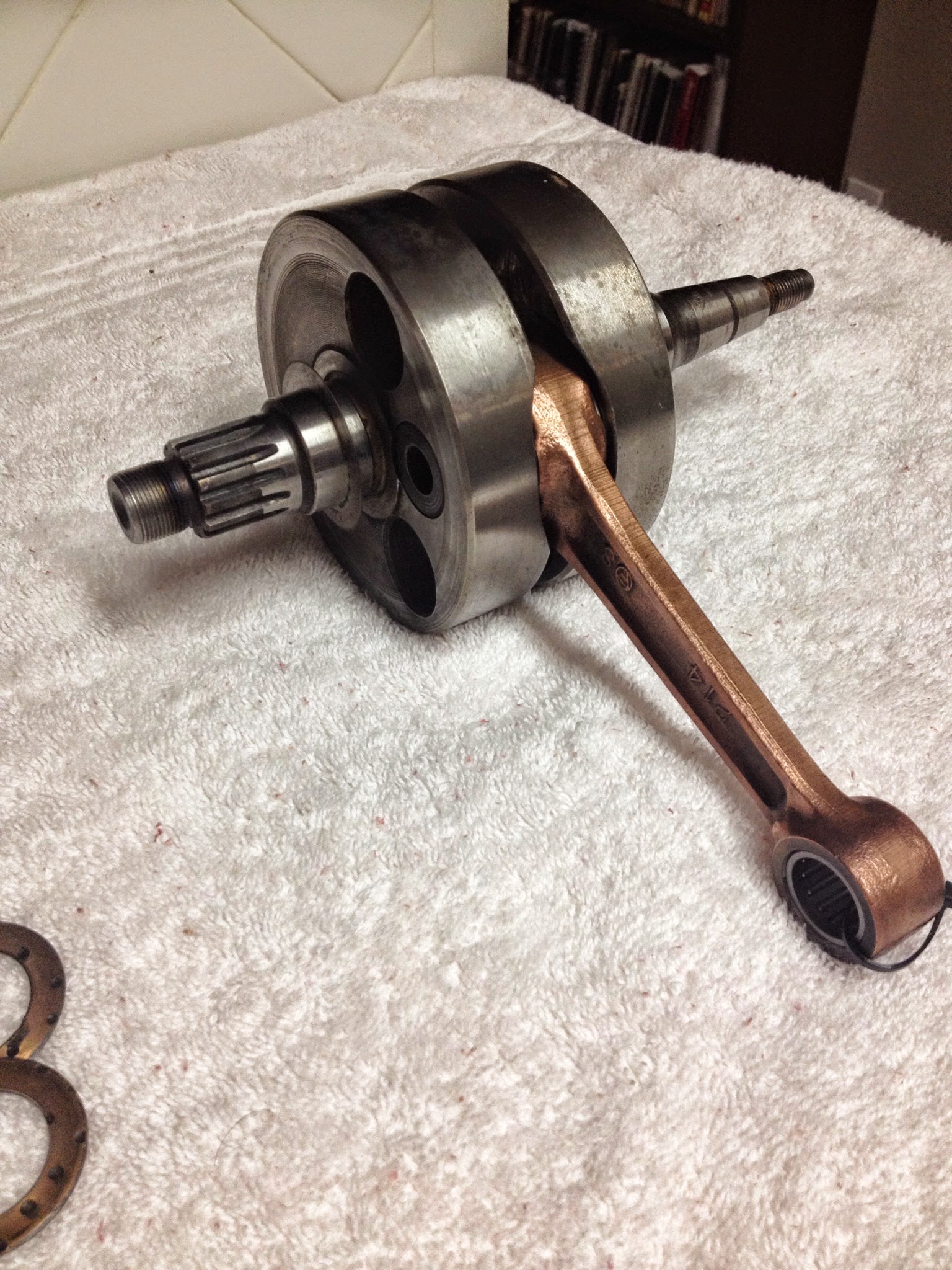 Rebuilt. New thrust washers and lower bearing (and upper bearing)