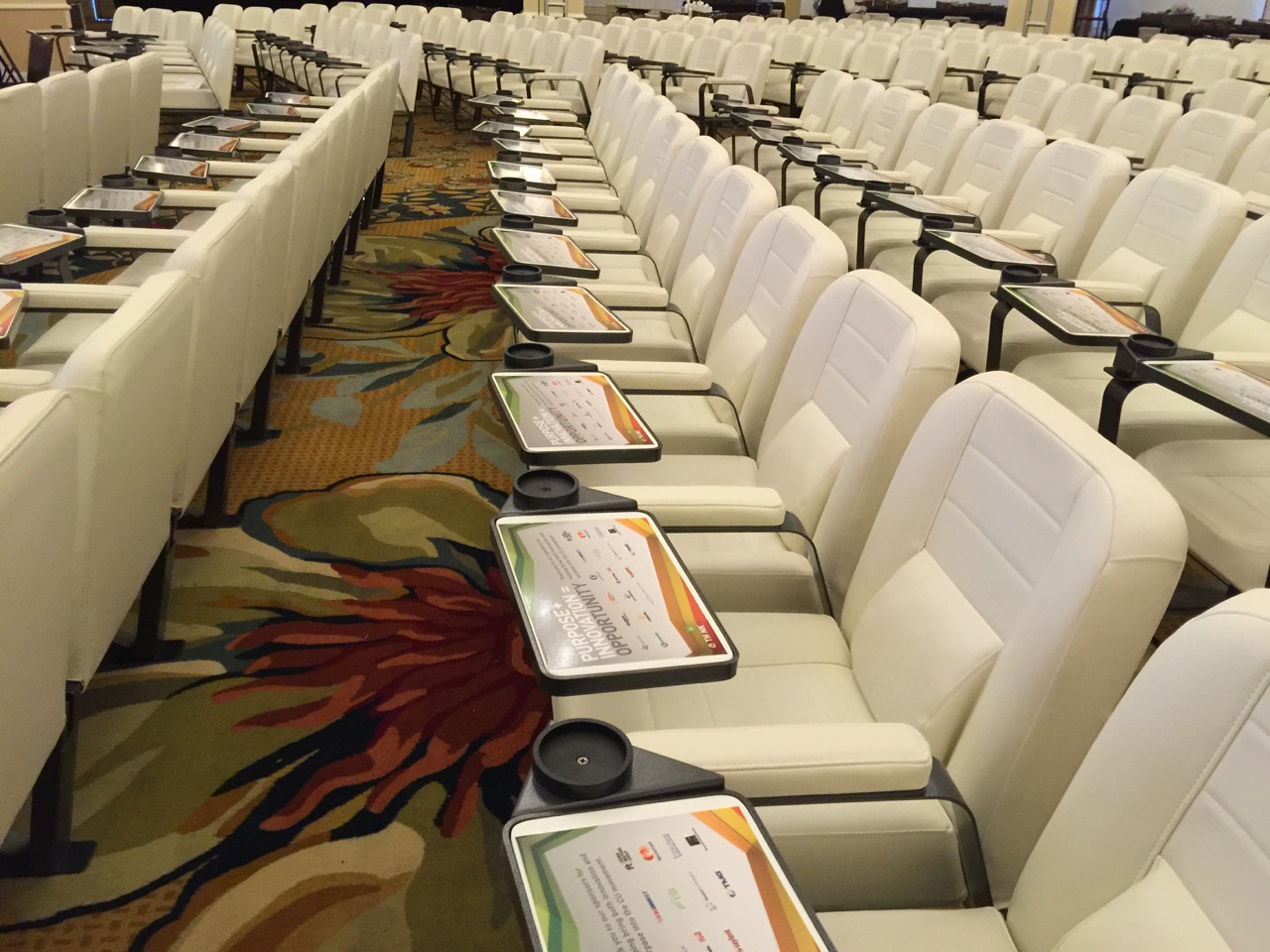 Check out the seating! Yet another example of how this is not your typical conference!