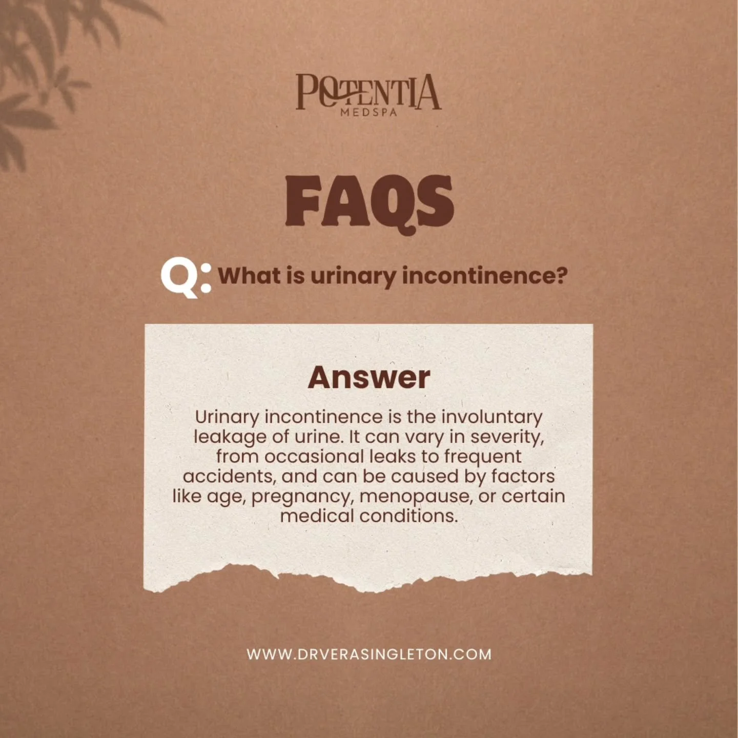 💧 What is Urinary Incontinence? 💧

Urinary incontinence (UI) is the involuntary loss of urine, (sneeze and pee) which can range from occasional leaks to more frequent accidents. It&rsquo;s a common condition that affects many women over 47, but it&