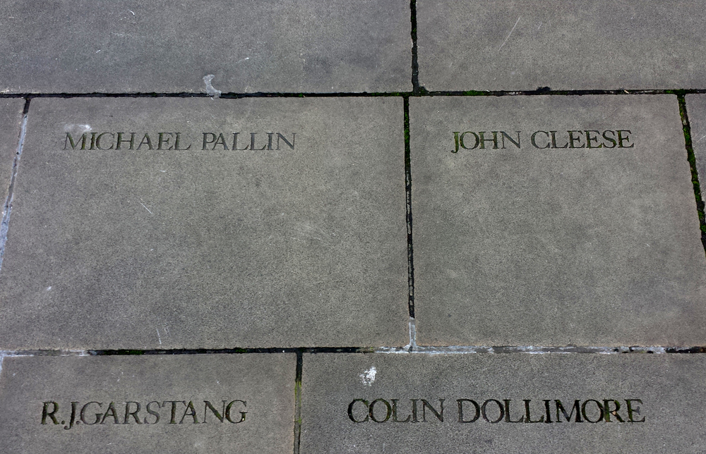  So, John Cleese paid for both of these stones at The Globe, on the condition that they spell Michael Palin's name incorrectly.&nbsp; 