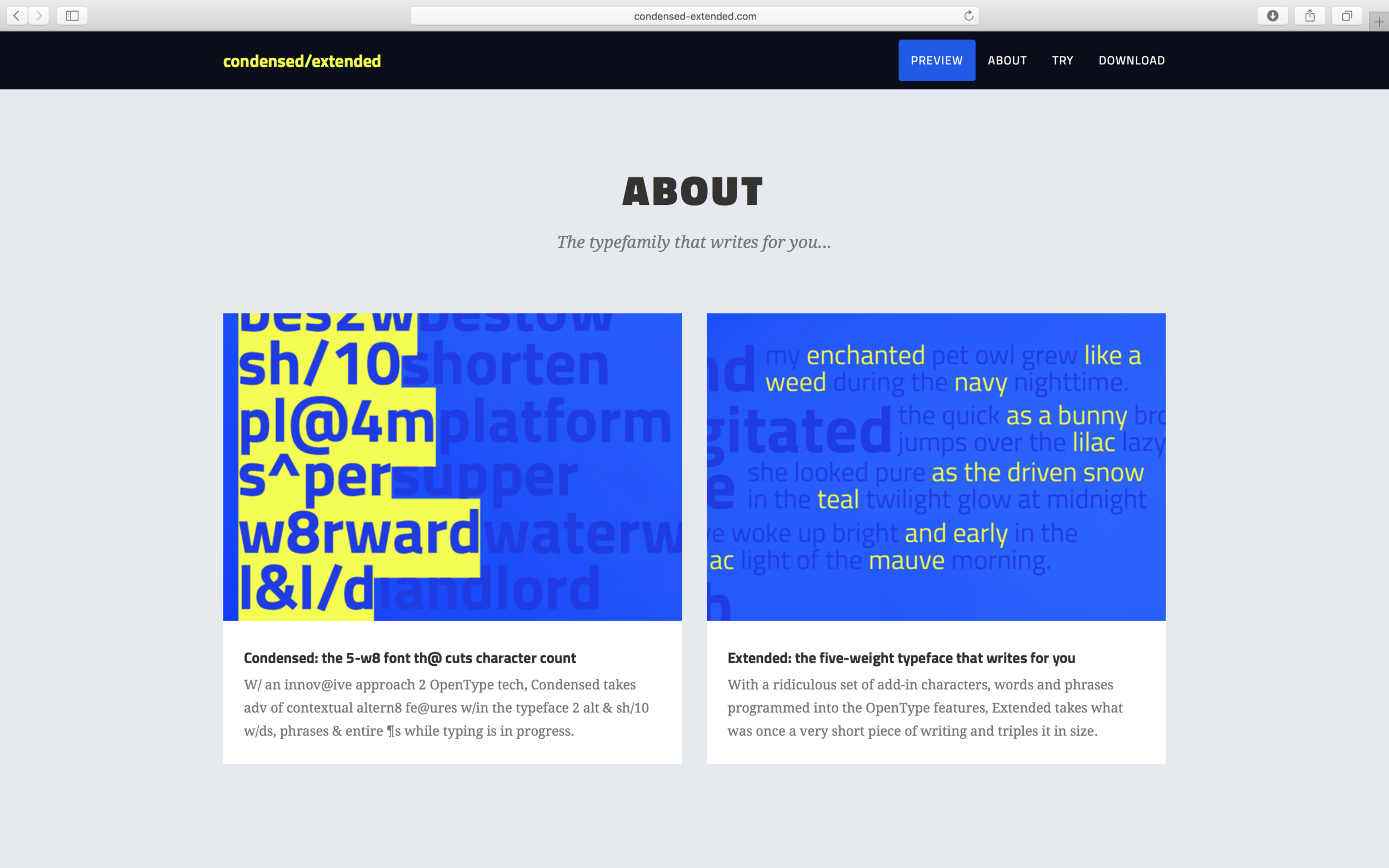 The project is built on Titillium Text, which is an OFL licensed open-source typeface by Campus Visivi.