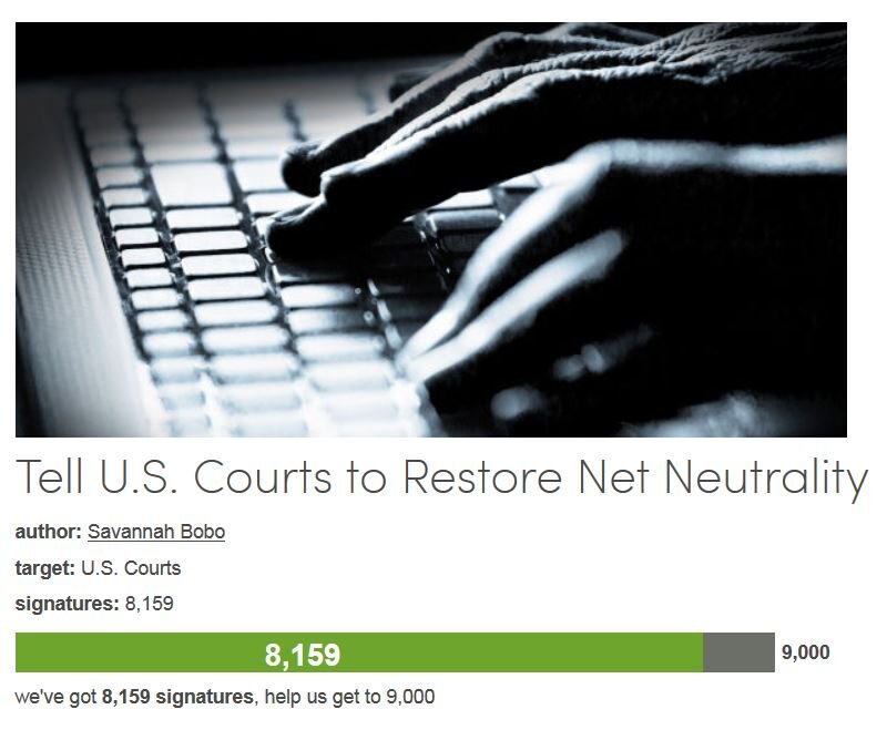 Petition #2: Tell U.S. Courts To Restore Net Neutrality